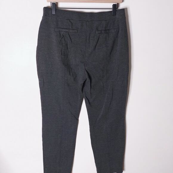 Caffe Marrakesh Women’s Large Gray Dress Pants Front Seam Pull-On Stretch - Picture 4 of 7